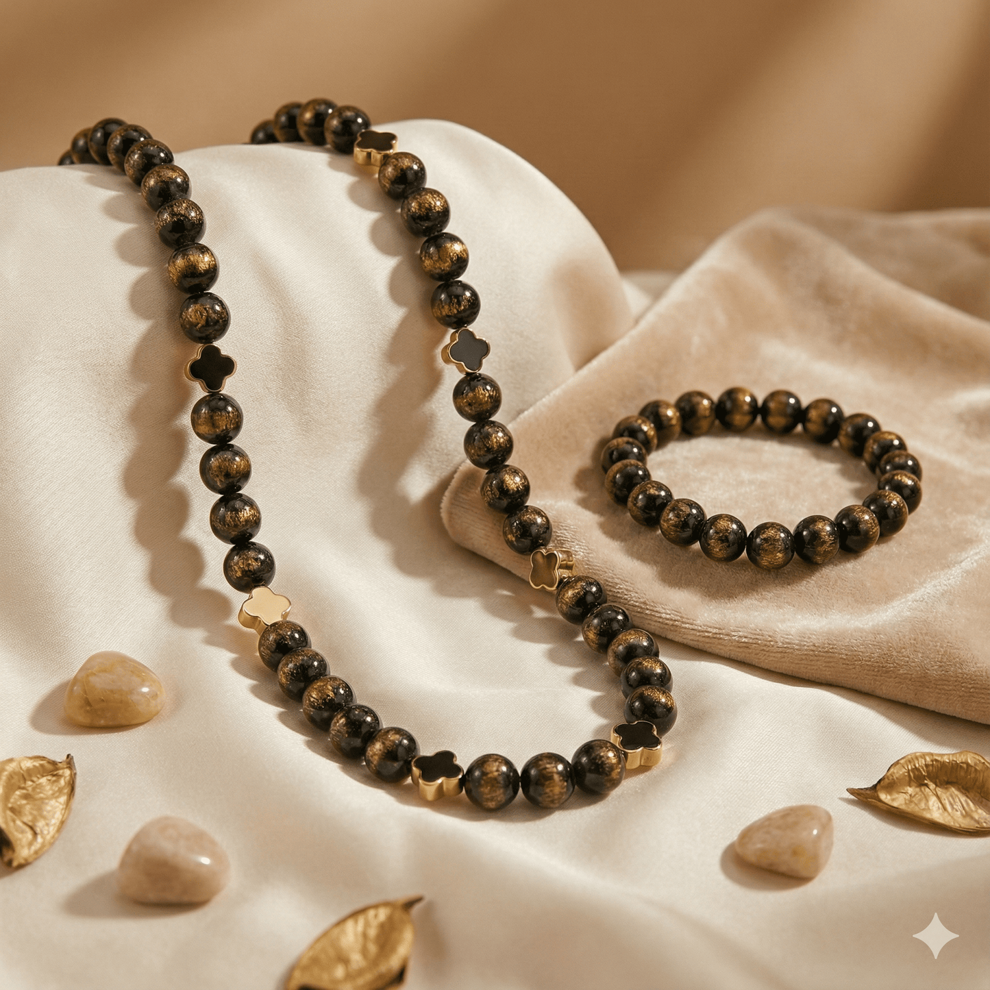 Gold Sheen set (Necklace & bracelet)