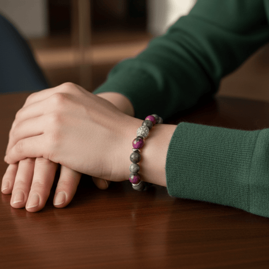 Grey Purple Nomad Bracelet