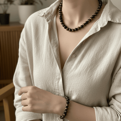 Gold Sheen set (Necklace & bracelet)