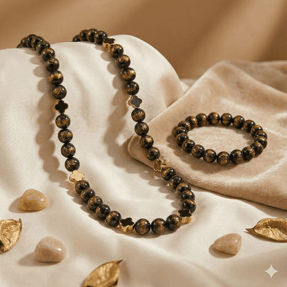 Gold Sheen set (Necklace & bracelet)