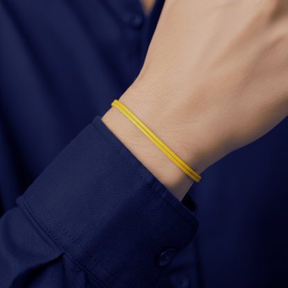 Yellow Blue Thread Bracelet