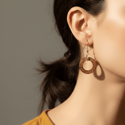 Woody Eclipse Earrings