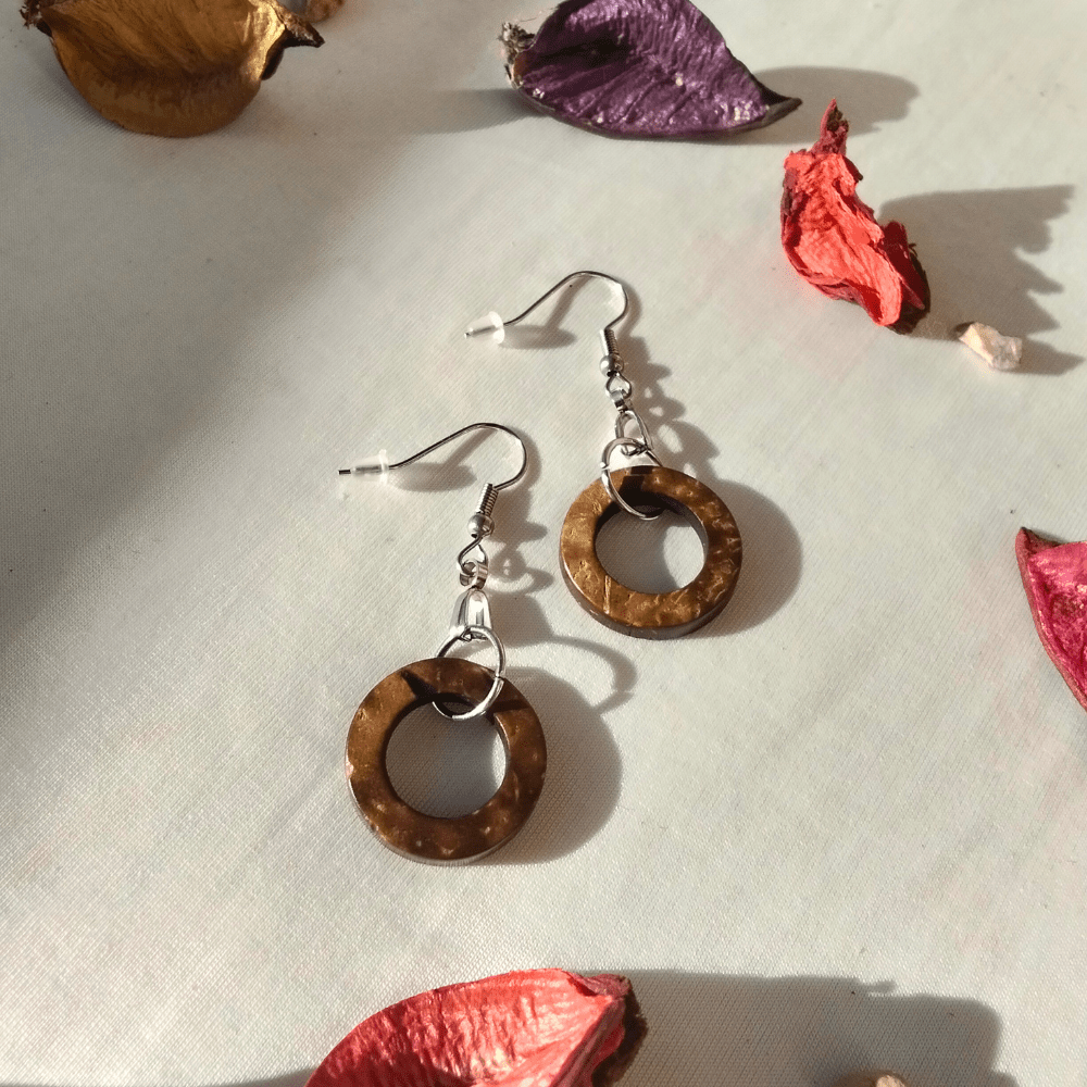Woody Eclipse Earrings